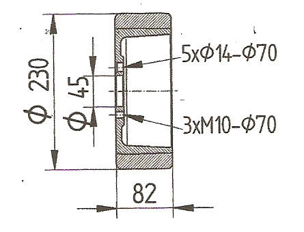 Kolo hnaci na bateriový vozík Jungheinrich 230 x 82 mm