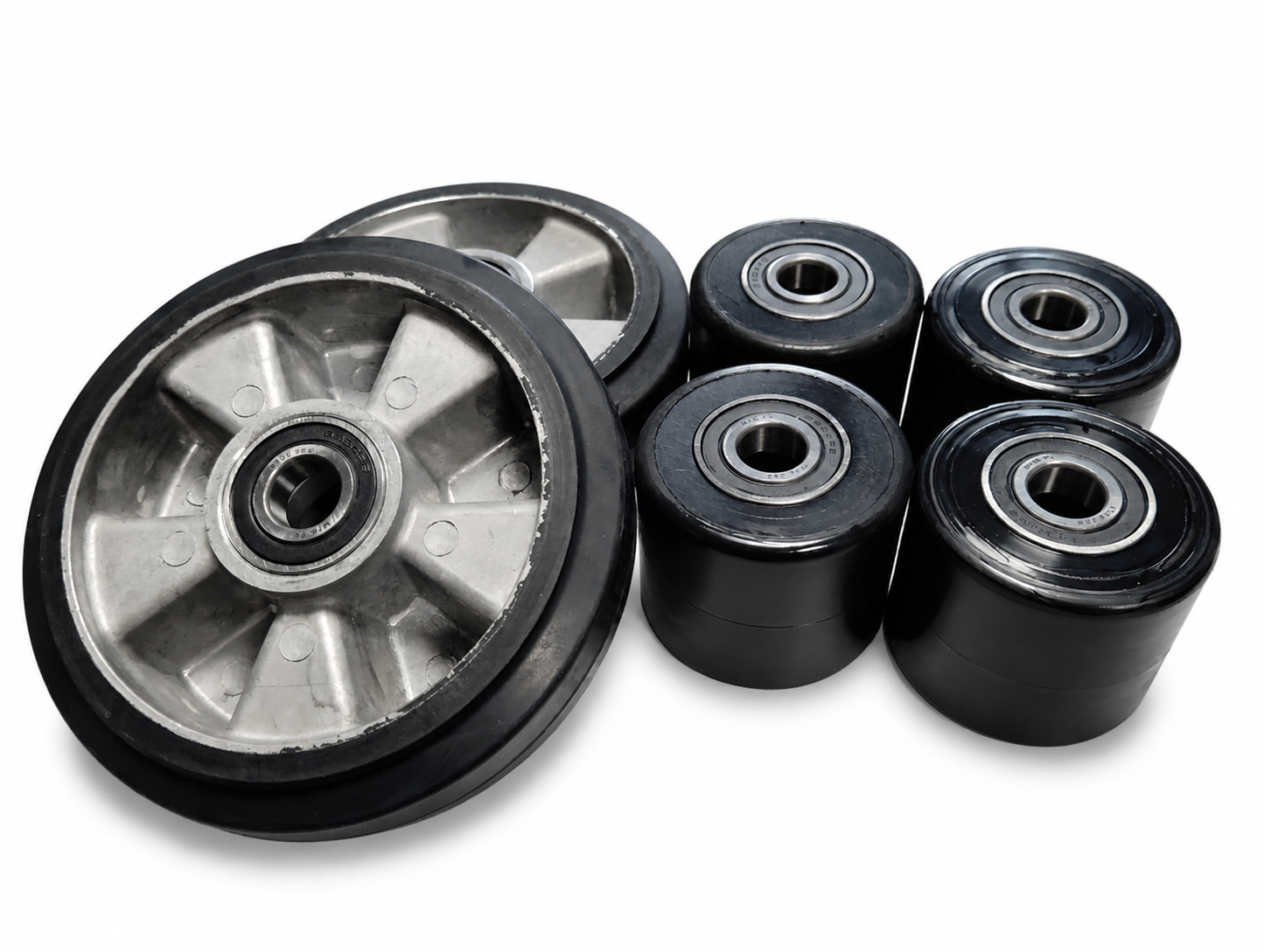 Sada koleček na paletový vozík KOVO CHEB – polyamidová kolečka, kompletní výměnná sada
